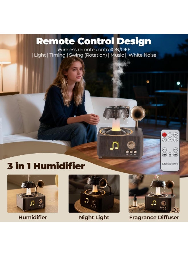 Eworld Rain Drop Humidifier 250ml Cool Mist & Essential Oil Diffuser | Bluetooth Speaker with Raindrop Sound & Natural White Noise | 7-Color LED Night Light | Auto Shut-Off | Bedroom Home Office | 17 × 18.8 × 14.5 cm - Image 5